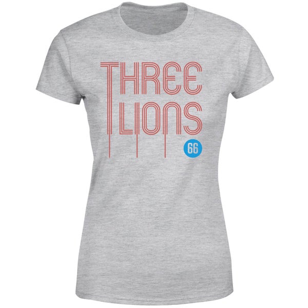 T-Shirt Femme Three Lions Football - Gris