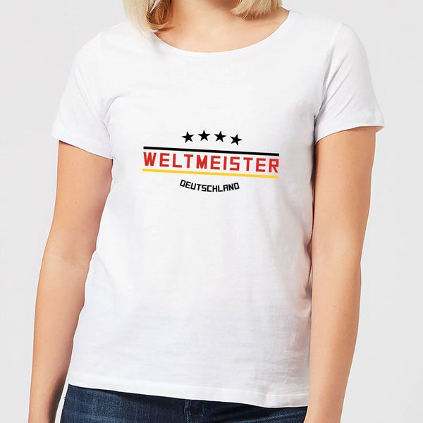 T-Shirt Femme Weltmeister Football - Blanc