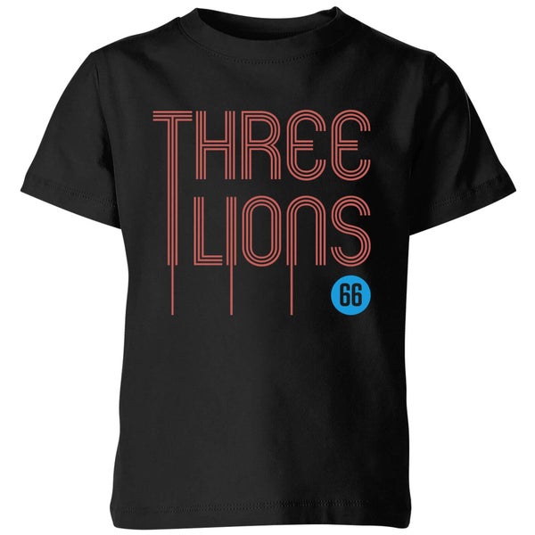 Three Lions Kinder T-Shirt - Schwarz