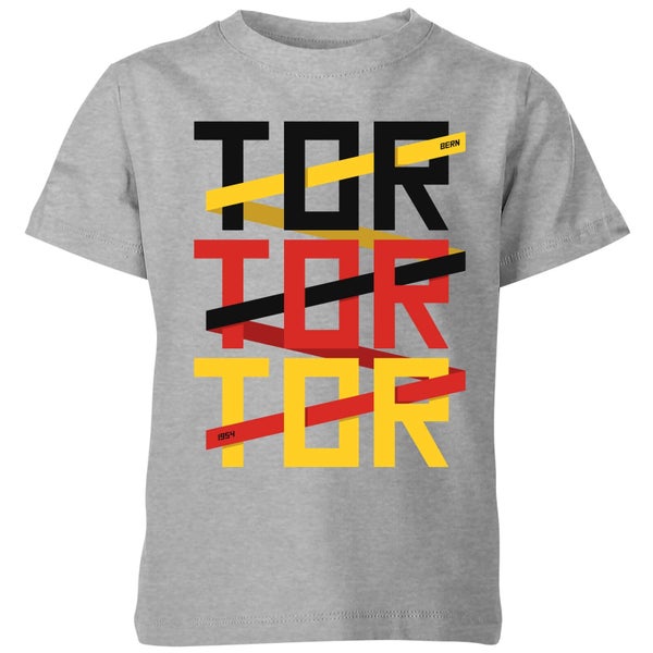 Fussball Weltmeisterschaft TOR TOR TOR Kinder T-Shirt - Grau