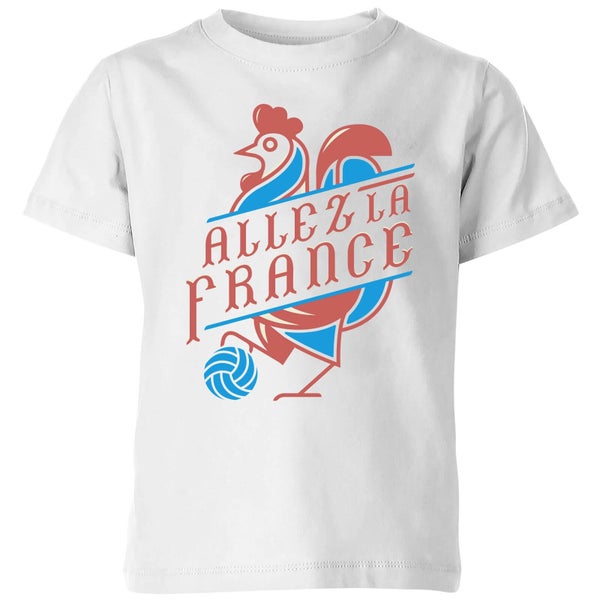 T-Shirt Enfant Allez La France Football - Blanc