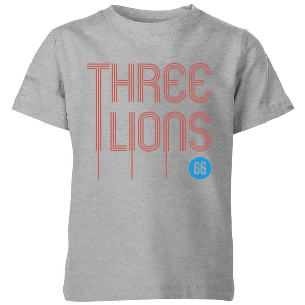 Three Lions Kids' T-Shirt - Grey
