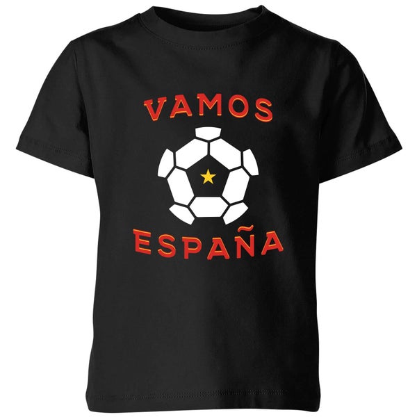 Vamos Espana Kinder T-Shirt - Schwarz