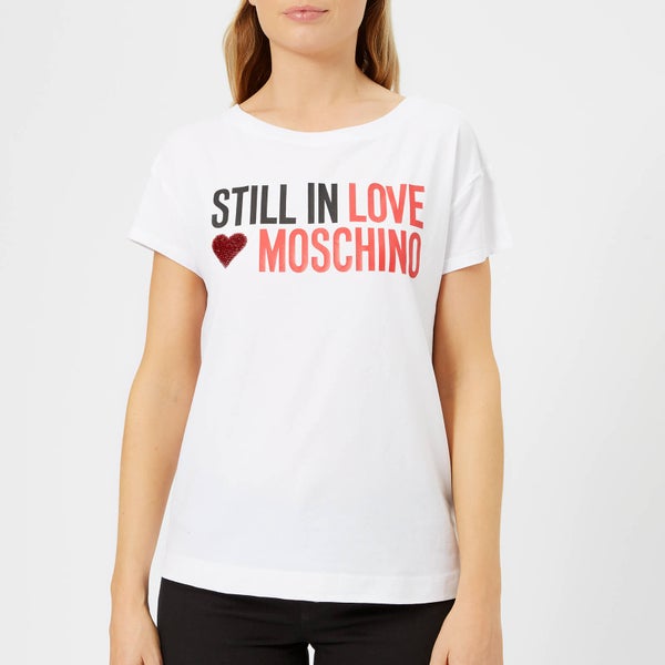 Love Moschino Women's Still in Love T-Shirt - White
