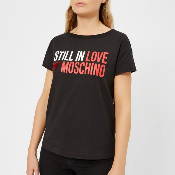Love Moschino Women's Still in Love T-Shirt - Black
