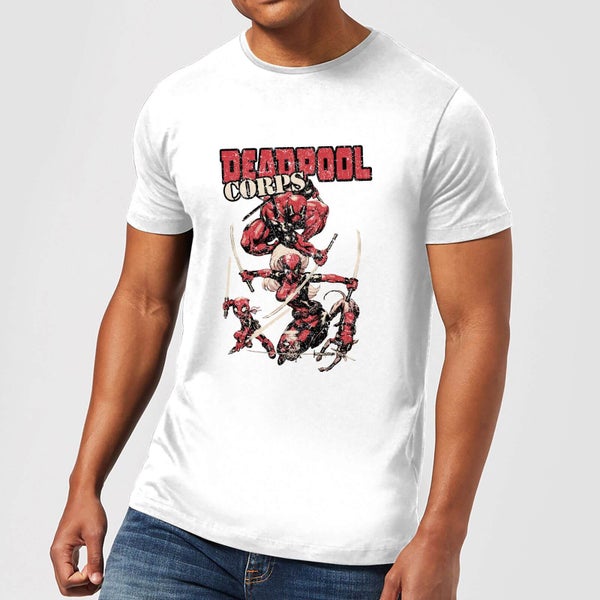 T-Shirt Homme Deadpool Family Corps Marvel - Blanc