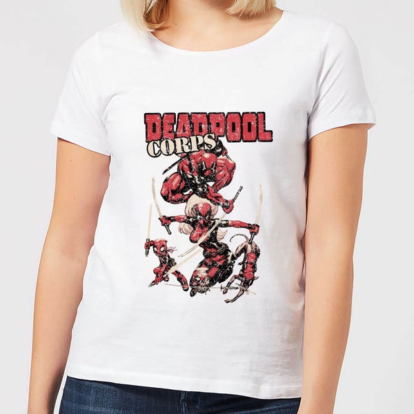 T-Shirt Femme Deadpool Family Corps Marvel - Blanc