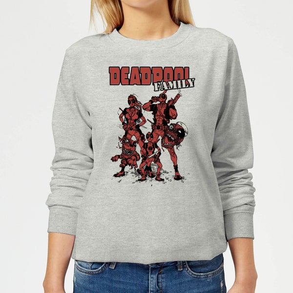 Marvel Deadpool Family Group Women's Sweatshirt - Grey