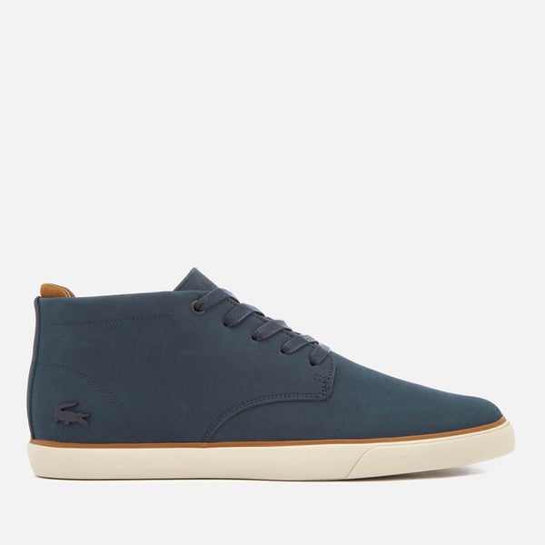 Lacoste Men's Esparre Chukka 318 1 Leather/Suede Derby Chukka Boots - Navy/Brown