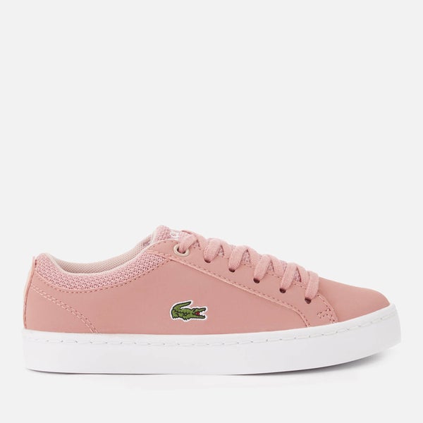 Lacoste Kid's Straightset 318 1 Trainers - Pink/Natural