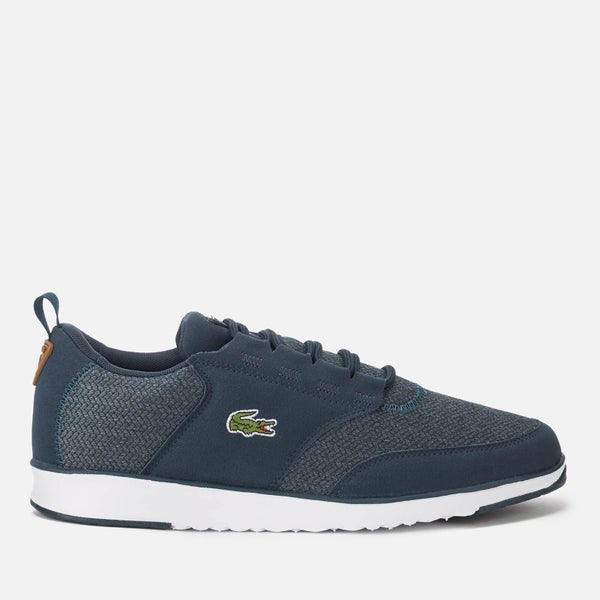Lacoste Men's Light 318 3 Textile Runner Style Trainers - Navy/Brown