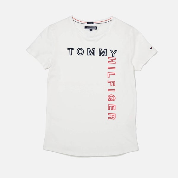 Tommy Hilfiger Girls' Essential TH T-Shirt - Bright White