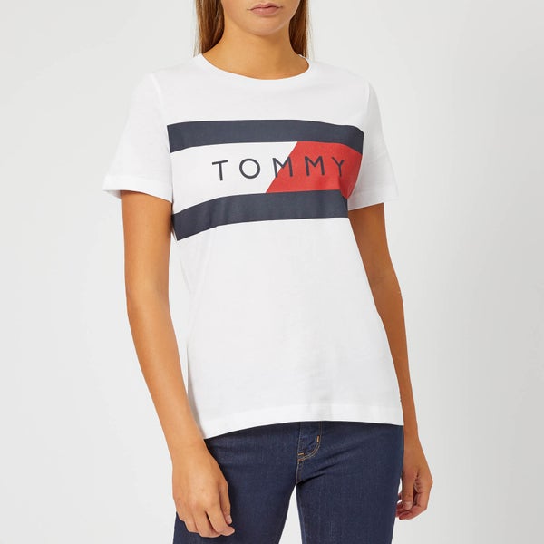 Tommy Hilfiger Women's Athleisure Elenor Crew Neck T-Shirt - White