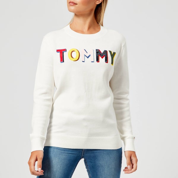 Tommy Hilfiger Women's Tasha Graphic Crew Neck Sweatshirt - White