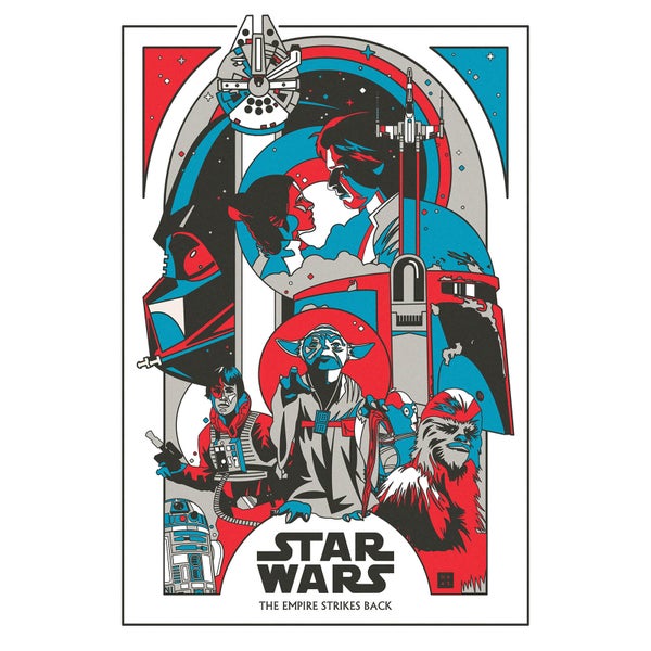 Star Wars The Empire Strikes Back "Energy Binds Us" Zavvi UK Exclusive Print door Danny Haas