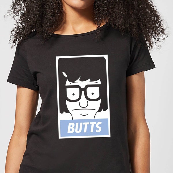 Bobs Burgers Propaganda Tina Butts Dames T-shirt - Zwart