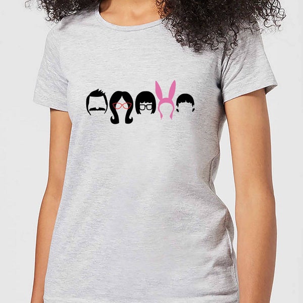 Bobs Burgers Hair Silhouette Dames T-shirt - Grijs