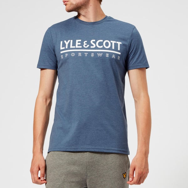 Lyle & Scott Sportswear Men's Harridge Short Sleeve Large Logo T-Shirt - Blue Steel Marl