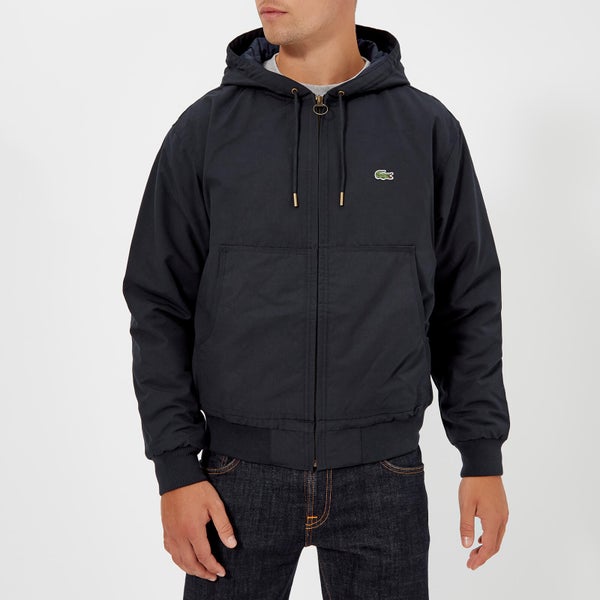 Lacoste Men's Hooded Bomber Jacket - Navy Blue