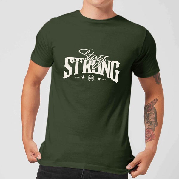 Stay Strong Logo Men's T-Shirt - Forest Green