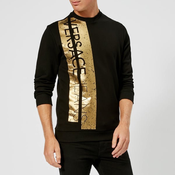 Versace Jeans Men's Foil Print Sweatshirt - Nero