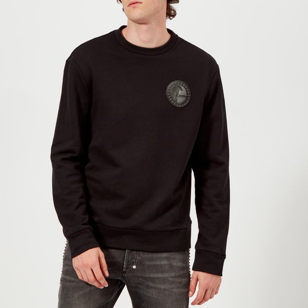Versace Collection Men's Round Logo Sweatshirt - Nero