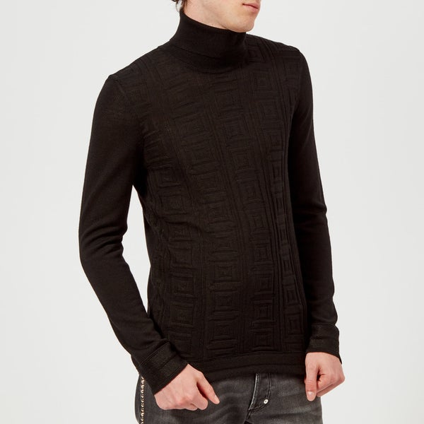 Versace Collection Men's Roll Neck Knit Jumper - Nero