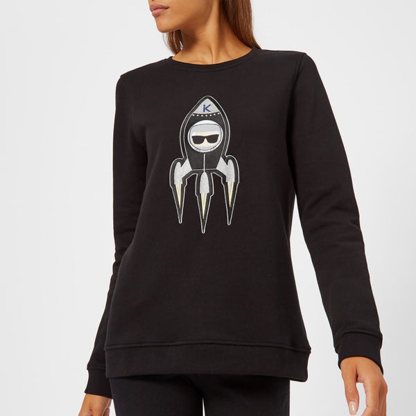 Karl Lagerfeld Women's Space Karl Rocket Sweatshirt - Black