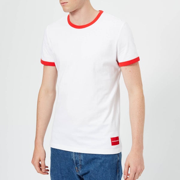 Calvin Klein Jeans Men's Authentic Ringer Slim T-Shirt - Bright White