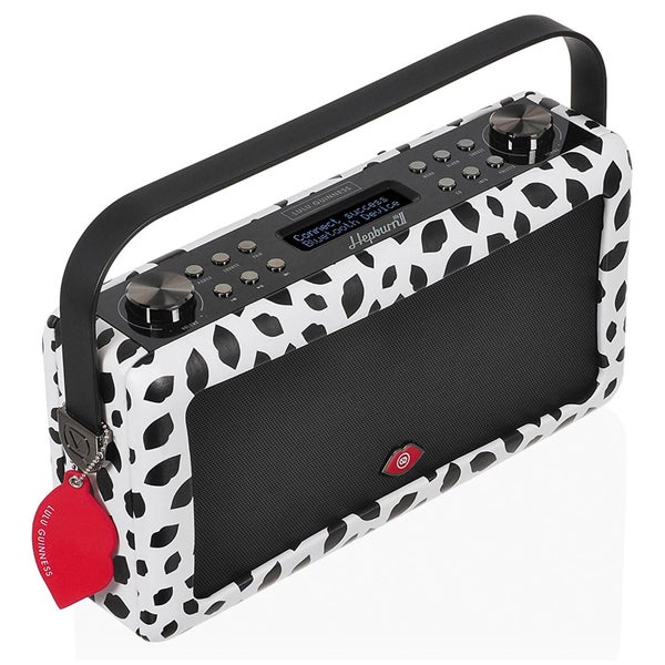 VQ Hepburn Mk II DAB & DAB+ Digital Radio with FM, Bluetooth & Alarm Clock - Lulu Guinness Black Lips