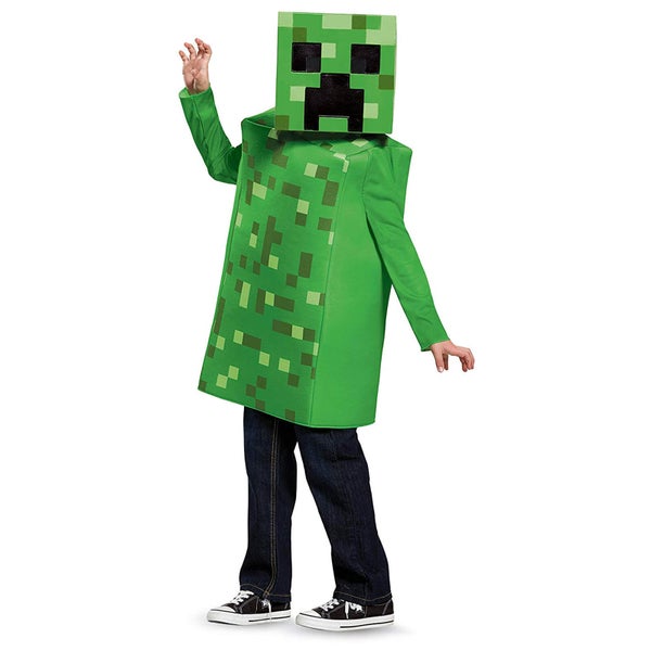 Minecraft Kids Creeper Classic Fancy Dress - Green