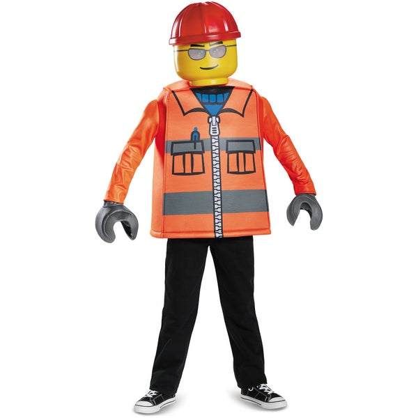 LEGO Iconic Kids Construction Worker Classic Fancy Dress - Orange