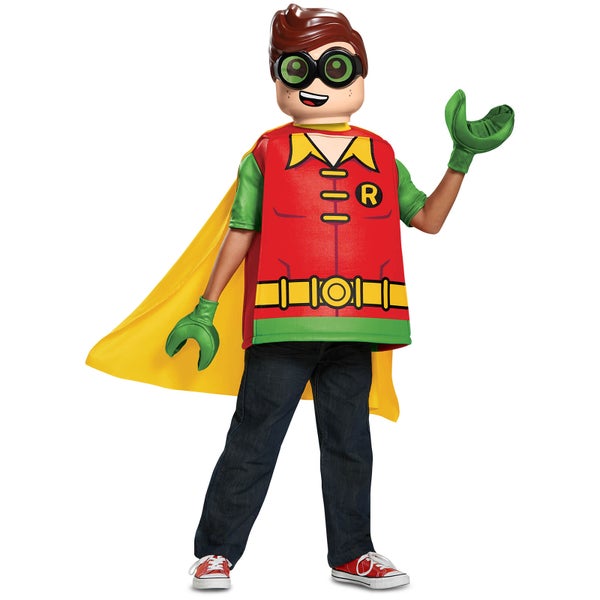 LEGO Batman Movie Kids Robin Classic Fancy Dress - Red/Green