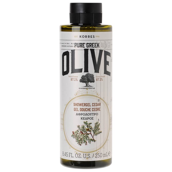 KORRES Natural Pure Greek Olive and Cedar Shower Gel -suihkusaippua 250ml