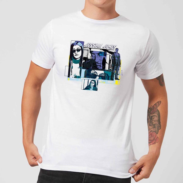 Marvel Knights Jessica Jones Comic Panels Men's T-Shirt - White