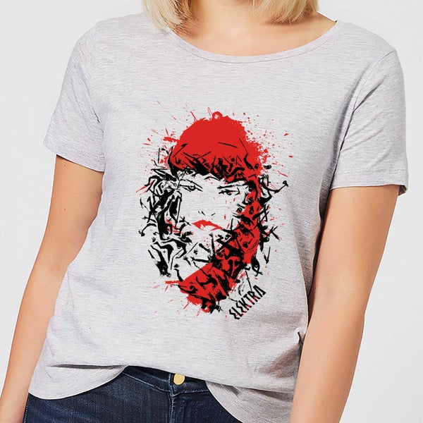 Marvel Knights Elektra Face Of Death Women's T-Shirt - Grey