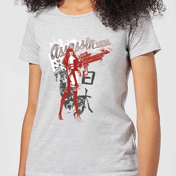 T-Shirt Femme Elektra Assassin - Marvel Knights - Gris
