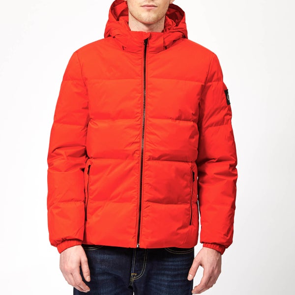 Calvin Klein Jeans Men's Hooded Down Jacket - Pumpkin Red