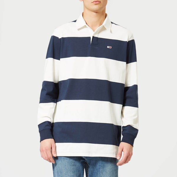 Tommy Jeans Men's TJM Tommy Classic Rugby Shirt - Navy/White