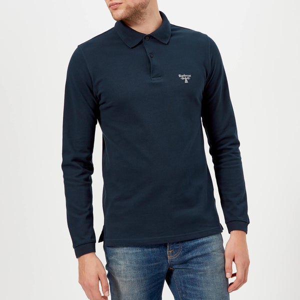 Barbour Men's Beacon Long Sleeve Polo Shirt - Navy