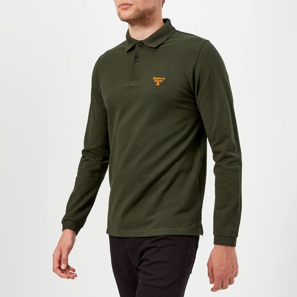 Barbour Men's Beacon Long Sleeve Polo Shirt - Forest