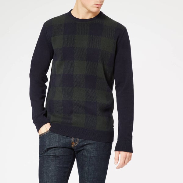 Barbour Men's Buffalo Crew Knitted Jumper - Seaweed