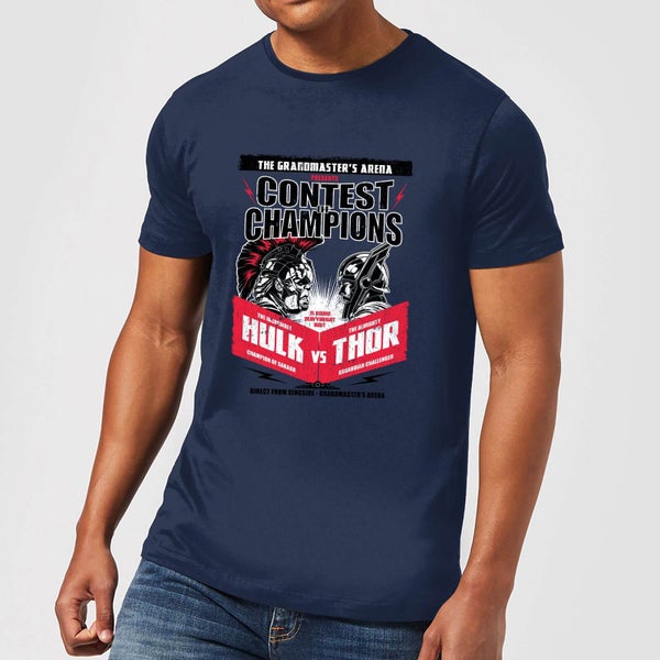 Marvel Thor Ragnarok Champions Poster Men's T-Shirt - Navy