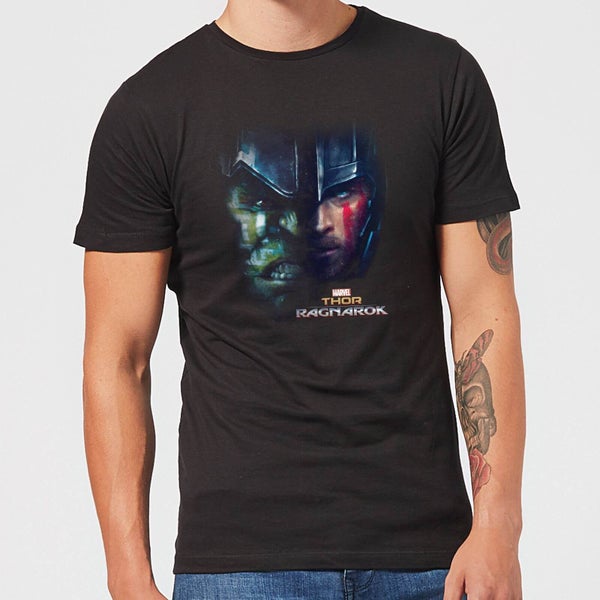 Marvel Thor Ragnarok Hulk Split Face Men's T-Shirt - Black