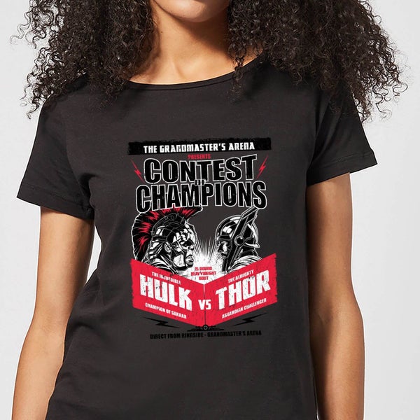 Marvel Thor Ragnarok Champions Poster T-shirt Femme - Noir