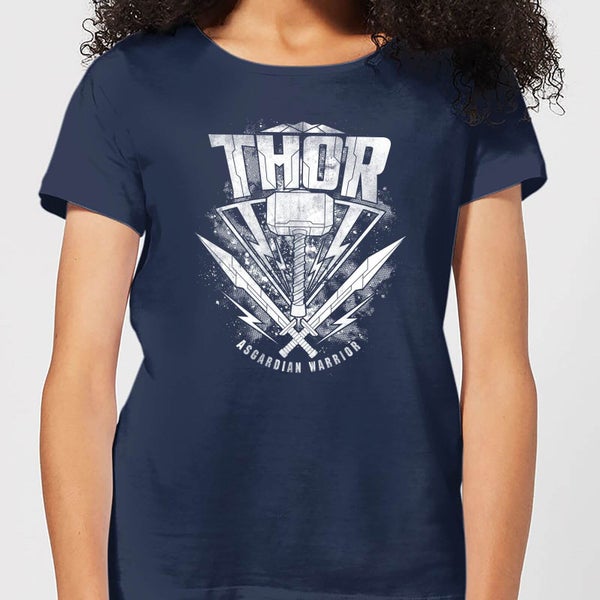 Marvel Thor Ragnarok Thor Hammer Logo Women's T-Shirt - Navy