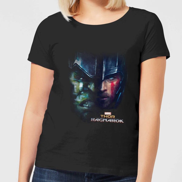 Marvel Thor Ragnarok Hulk Split Face T-shirt Femme - Noir