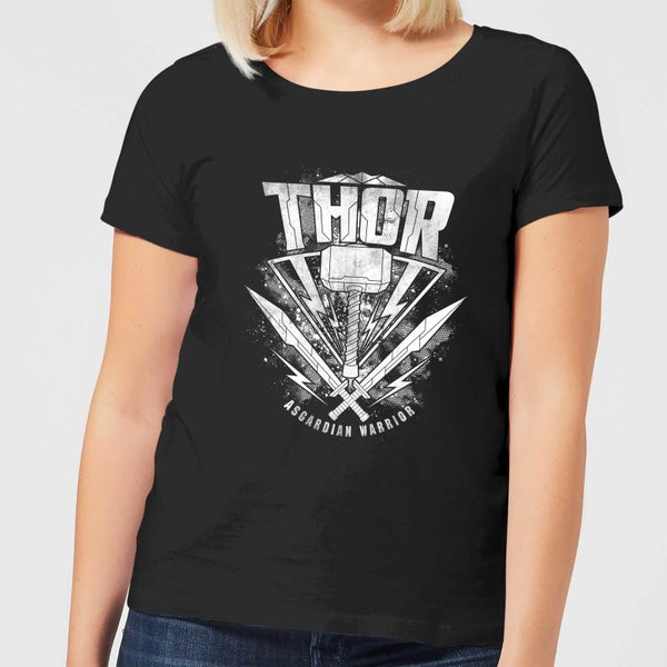Marvel Thor Ragnarok Thor Hammer Logo Women's T-Shirt - Black