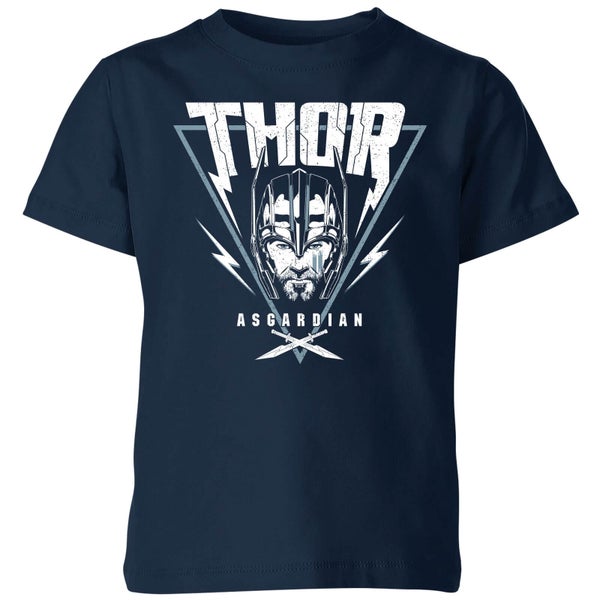 T-Shirt Enfant Marvel - Thor Ragnarok - Triangle Asgardien - Bleu Marine