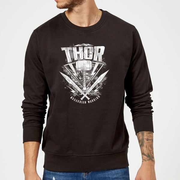 Sweat Homme Marvel - Thor Ragnarok - Logo du Marteau de Thor - Noir